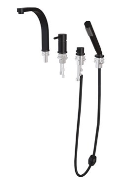 Bateria wannowa 4-otworowa czarny matt Decco Besco