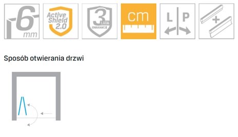 Czarne drzwi prysznicowe 90 cm lewe D-0223A New Soleo Black New Trendy