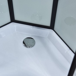 Kabina prysznicowa niski brodzik hydromasaż biały środek 90x90 WSH-311B