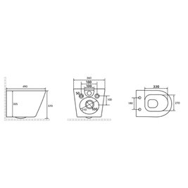 Zestaw podtynkowy stelaż GEBERIT DUOFIX + miska PEAK-WH-GL-RIM-03 + przycisk DELTA 20 chrom