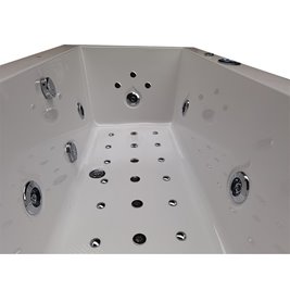 Wanna z hydromasażem prostokątna podgrzewacz wody Ramona 640 180x90