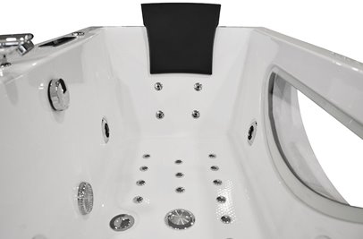 Wanna z hydromasażem przyścienna Turbo+ 180x91 cm MO-1007