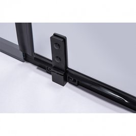 Czarne drzwi prysznicowe uchylne do wnęki 90 cm SH08B