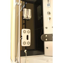 Kabina prysznicowa z hydromasażem głęboki brodzik czarne ściany 110x110 WSH7127-110