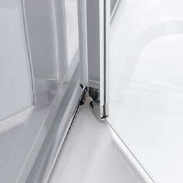 Chromowana prostokątna kabina prysznicowa Kira 110x80 drzwi rozsuwane do wewnątrz