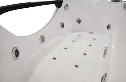 Przyścienna wanna hydromasażowa 180x88 cm MO-1002 Turbo