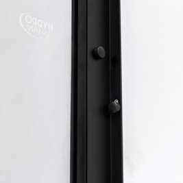 Czarna kabina prysznicowa kwadratowa Super Slim Nova 90x90 drzwi rozsuwane