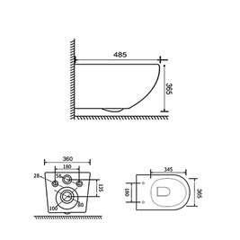 Zestaw podtynkowy stelaż GEBERIT DUOFIX + miska MIZU-WH-RIM-02 + przycisk DELTA 30 chrom