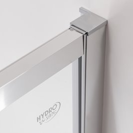Chromowana prostokątna kabina prysznicowa Super Slim Nova 120x80 drzwi rozsuwane