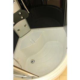 Kabina prysznicowa z hydromasażem głęboki brodzik czarne ściany 100x100 WSH7102-100