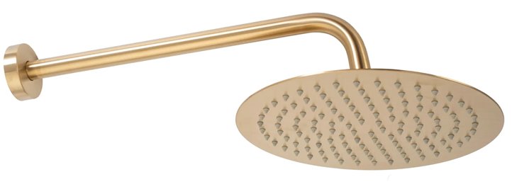 Złoty szczotkowany zestaw wannowy prysznicowy podtynkowy Lungo Rea Gold Brush