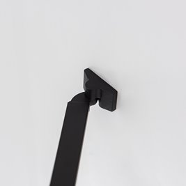 Czarna prostokątna kabina prysznicowa 100x90 drzwi uchylne BS03A