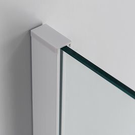 Biała kabina prysznicowa szkło 8 mm prostokątna 100x80 KZ203A