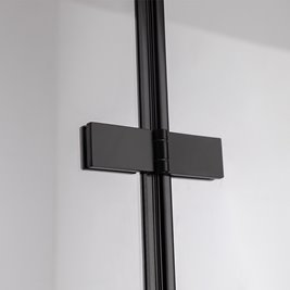 Drzwi prysznicowe łamane do wnęki 120 cm czarny profil SH01E