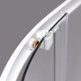 Kabina prysznicowa na głębokim brodziku biały profil 90x90 Maja Hydrosan