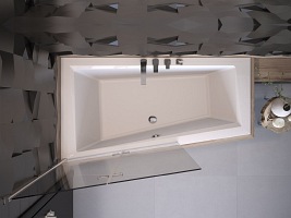 Wanna do zabudowy asymetryczna Intima Slim Besco lewa 160x90 cm