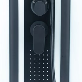 Kabina prysznicowa zabudowana na niskim brodziku prostokątna 120x80 Alma Prawa