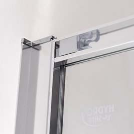 Chromowana prostokątna kabina prysznicowa Super Slim Nova 120x80 drzwi rozsuwane