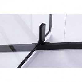 Czarne drzwi prysznicowe uchylne do wnęki 90 cm SH08B