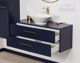 Szafka wisząca z umywalką nablatową 100 cm Belli Gold Gante