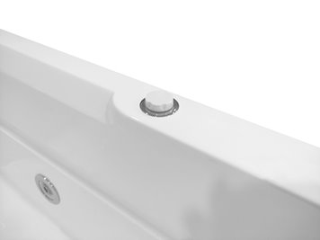 Narożna wanna z hydromasażem prostokątna konglomerat 150x73 cm MO-1802A