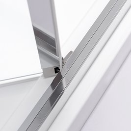 Chromowana prostokątna kabina prysznicowa Kira 120x90 drzwi rozsuwane do wewnątrz