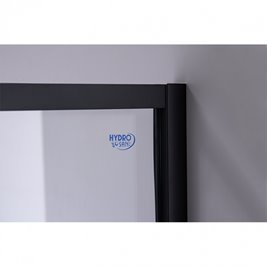 Czarne drzwi prysznicowe uchylne do wnęki 90 cm SH08B