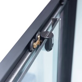 Kabina prysznicowa zabudowana na niskim brodziku prostokątna 120x80 Alma Prawa