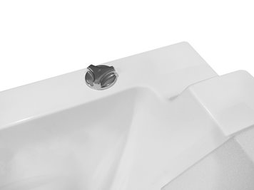 Narożna wanna z hydromasażem prostokątna konglomerat 170x78 cm MO-1802B