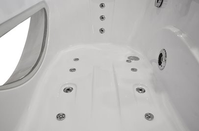 Wanna z hydromasażem Spa narożna 168x86 cm MO-1633HC