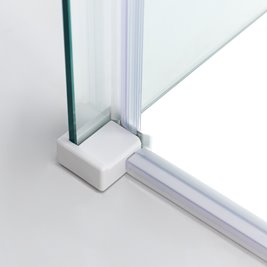 Biała kabina prysznicowa szkło 8 mm prostokątna 120x90 KZ202C