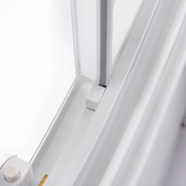 Kabina prysznicowa na głębokim brodziku biały profil 90x90 Maja Hydrosan