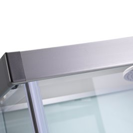 Kabina prysznicowa zabudowana prostokątna profil szczotkowany 120x80 Alma Lewa