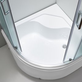 Kabina prysznicowa na głębokim brodziku szkło mrożone 90x90 Maja Hydrosan