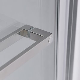 Chromowana prostokątna kabina prysznicowa Kira 100x80 drzwi rozsuwane do wewnątrz