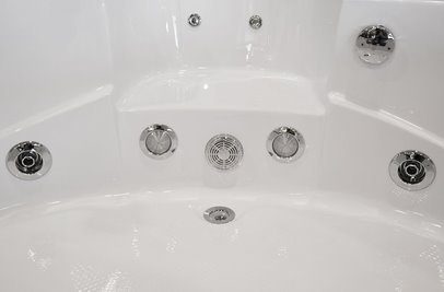 Wanna z hydromasażem narożna 157x157 cm MO-10632HC XL