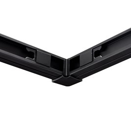 Czarna kabina prysznicowa kwadratowa Super Slim Nova 90x90 drzwi rozsuwane