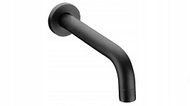 Czarny matowy zestaw wannowo prysznicowy Lungo Rea