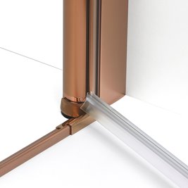 Miedziana szczotkowana kabina prostokątna składana 90x70 K-2083 New Soleo Copper Brushed New Trendy