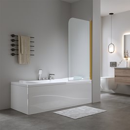 Parawan wannowy stały złoty 70x140 PR01