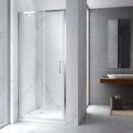 Drzwi prysznicowe uchylne do wnęki kolor profili chrom 90 cm ZES-KZ18C-90 zdjęcie 2