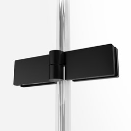 Kabina prysznicowa New Trendy Kalibra 2D drzwi podwójne uchylne kolor czarny mat 90x120 cm K-5104