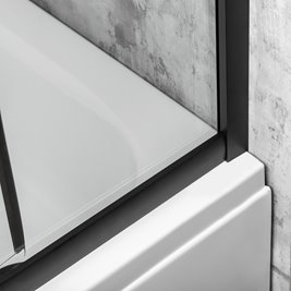 Kabina prysznicowa czarny profil 90x90x185 cm Aruba BL Kerra