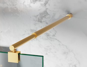 Ścianka prysznicowa 190 cm okucia złoty mat szkło 8mm Swiss Liniger