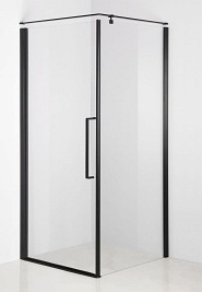 Czarna kabina prysznicowa prostokątna 90x100 cm Fresh Line BKP260T10/09K Clean Glass