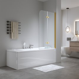 Parawan wannowy składany złoty 80x140 PR04
