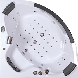 Wanna z hydromasażem narożna podgrzewacz wody 152x152 cm Tiga 604