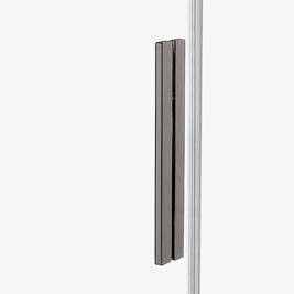 Stal szczotkowana parawan wannowy rozsuwany 100 cm Smart Gunmetal Brushed New Trendy EXK-7959