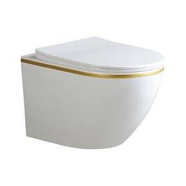 Zestaw podtynkowy stelaż GEBERIT DUOFIX + miska PEAK-WH-GL-RIM-03 + przycisk DELTA 30 chrom