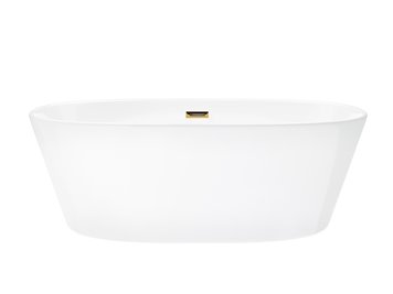 Wanna akrylowa, wolnostojąca Salina Corsan 160 cm korek klik-klak złoty